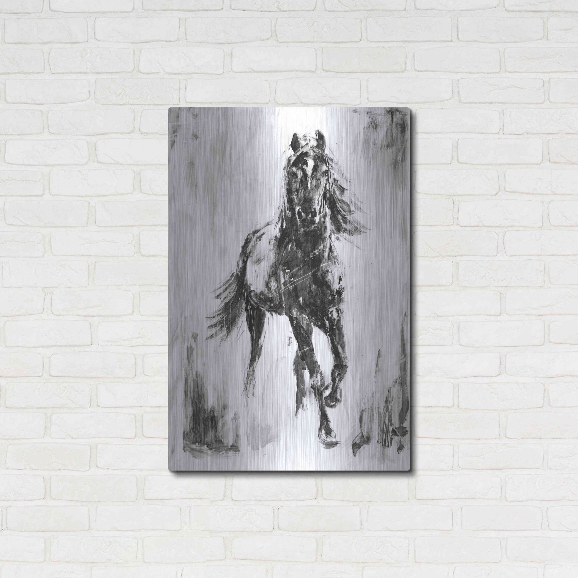 Luxe Metal Art 'Rustic Stallion I' by Ethan Harper Metal Wall Art,24x36