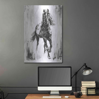 Luxe Metal Art 'Rustic Stallion I' by Ethan Harper Metal Wall Art,24x36