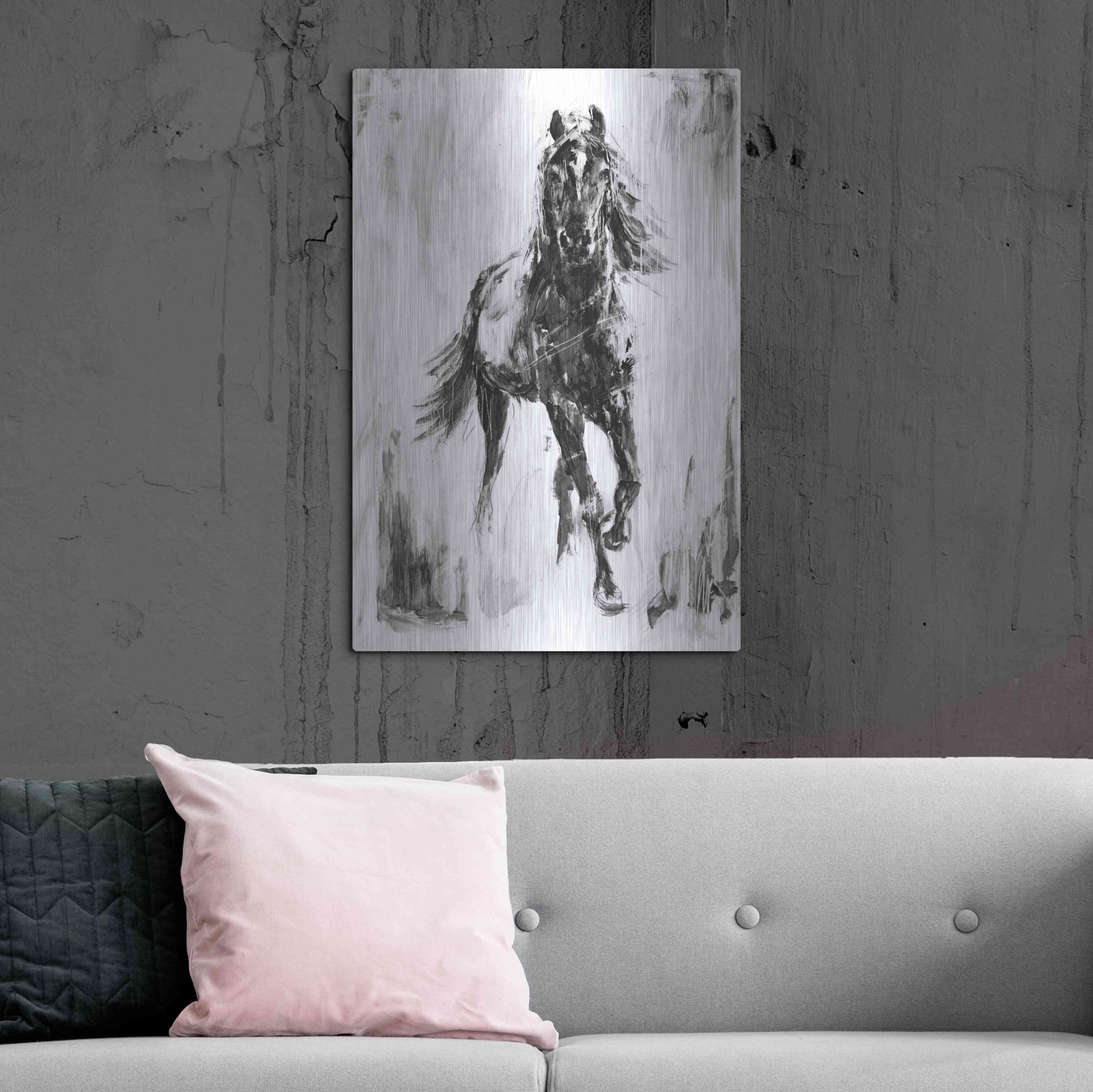 Luxe Metal Art 'Rustic Stallion I' by Ethan Harper Metal Wall Art,24x36