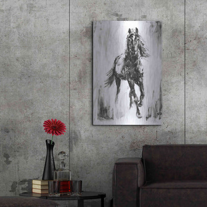 Luxe Metal Art 'Rustic Stallion I' by Ethan Harper Metal Wall Art,24x36