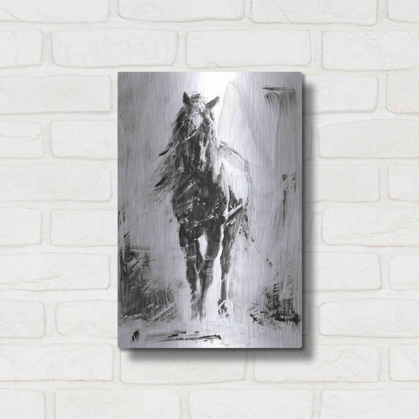 Luxe Metal Art 'Rustic Stallion II' by Ethan Harper Metal Wall Art,12x16