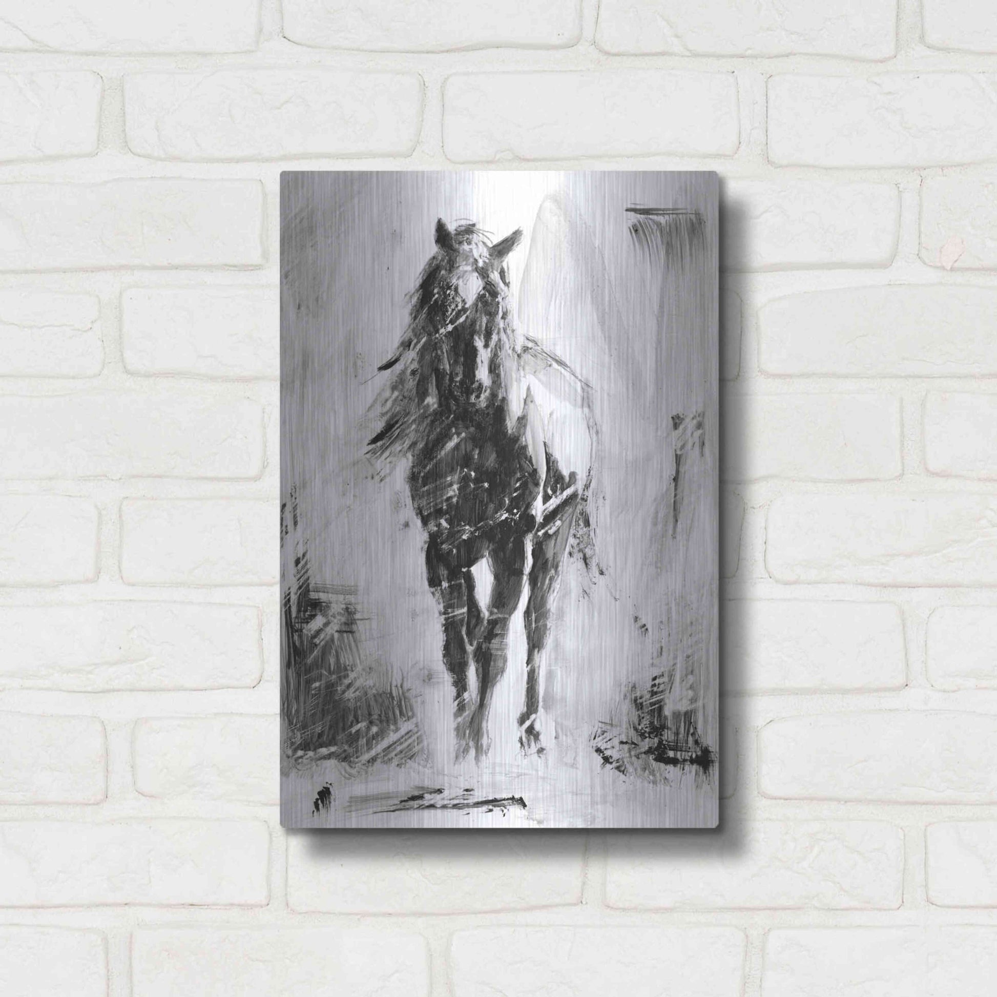 Luxe Metal Art 'Rustic Stallion II' by Ethan Harper Metal Wall Art,12x16