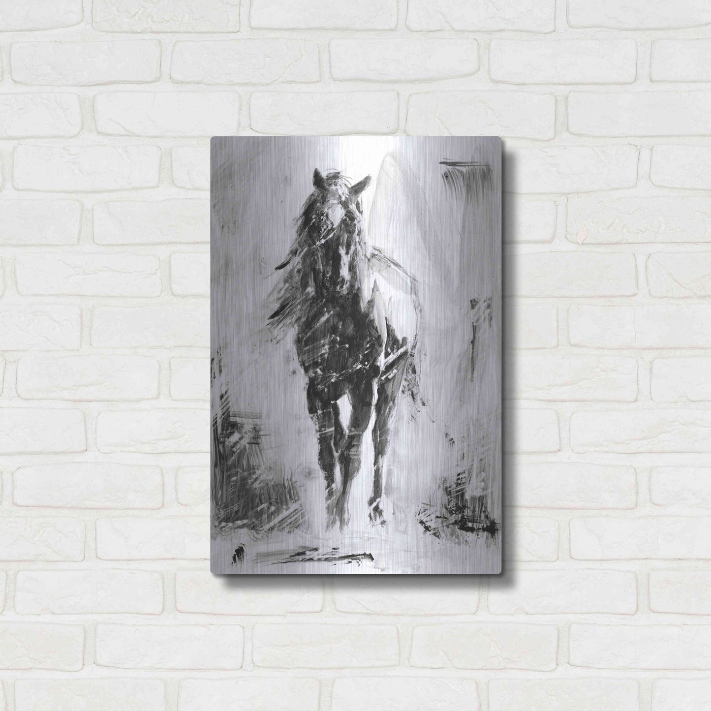 Luxe Metal Art 'Rustic Stallion II' by Ethan Harper Metal Wall Art,16x24