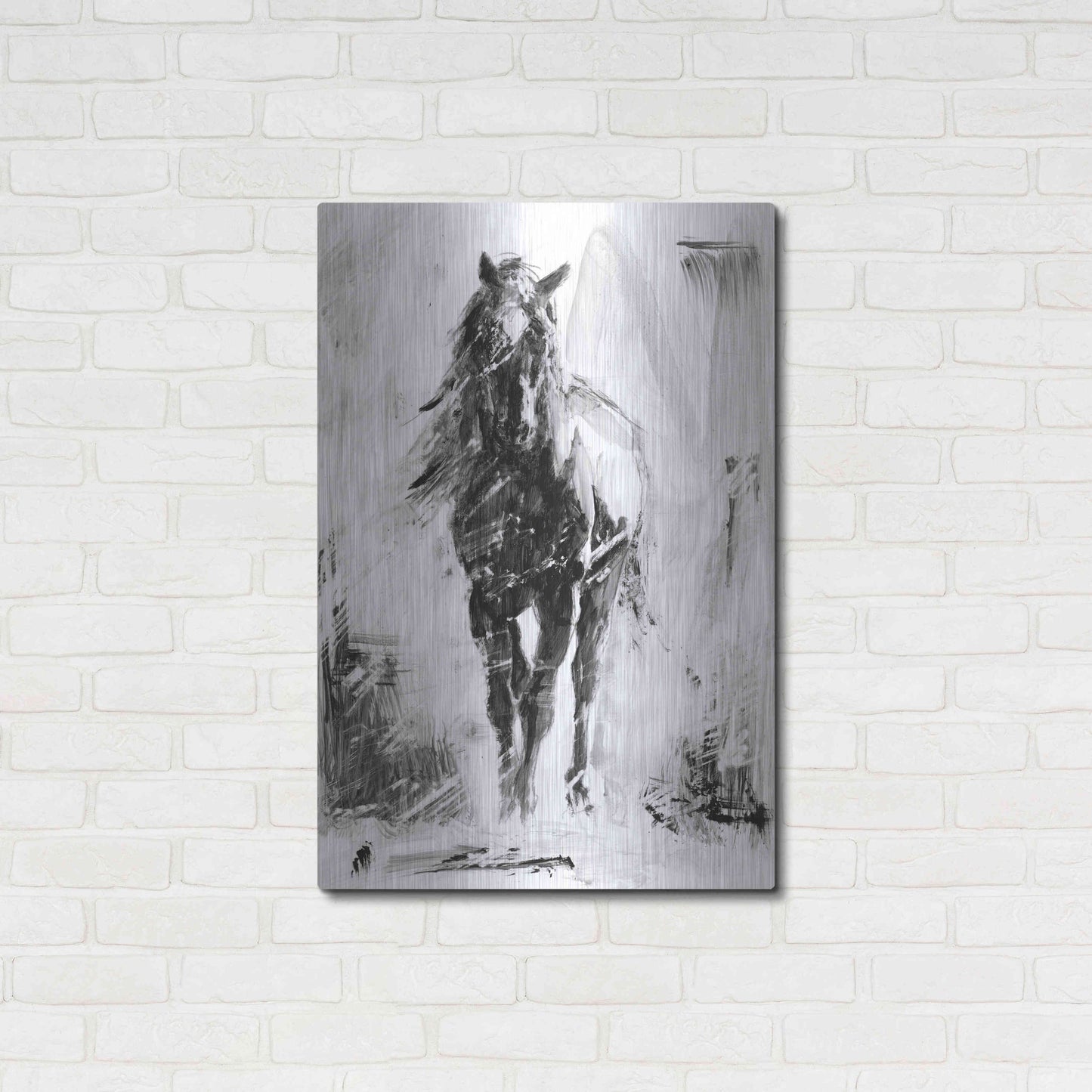 Luxe Metal Art 'Rustic Stallion II' by Ethan Harper Metal Wall Art,24x36