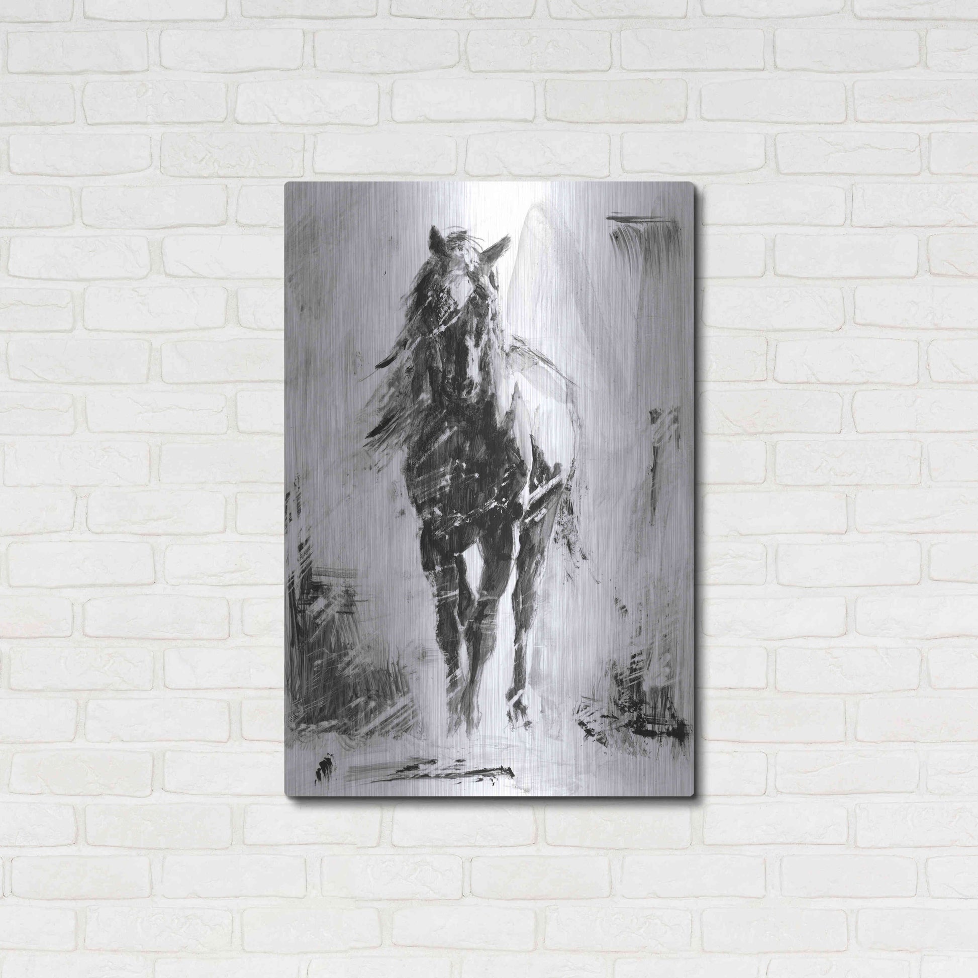 Luxe Metal Art 'Rustic Stallion II' by Ethan Harper Metal Wall Art,24x36