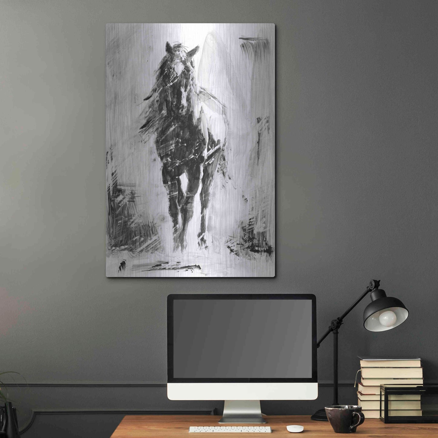 Luxe Metal Art 'Rustic Stallion II' by Ethan Harper Metal Wall Art,24x36