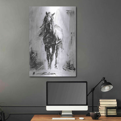 Luxe Metal Art 'Rustic Stallion II' by Ethan Harper Metal Wall Art,24x36