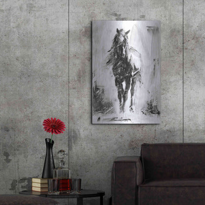 Luxe Metal Art 'Rustic Stallion II' by Ethan Harper Metal Wall Art,24x36