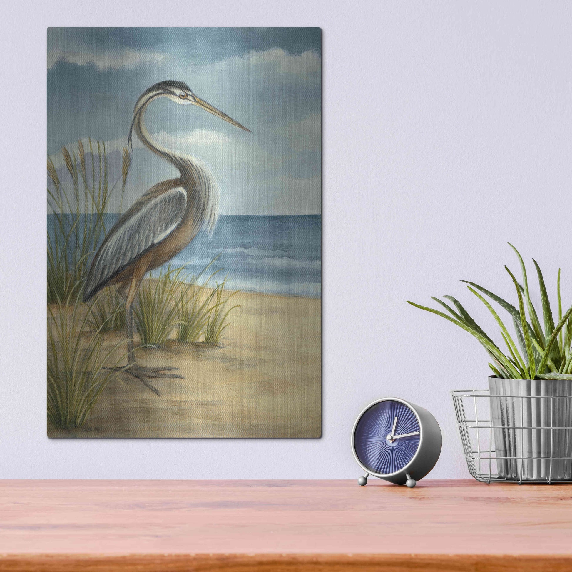 Luxe Metal Art 'Shore Bird I' by Ethan Harper Metal Wall Art,12x16