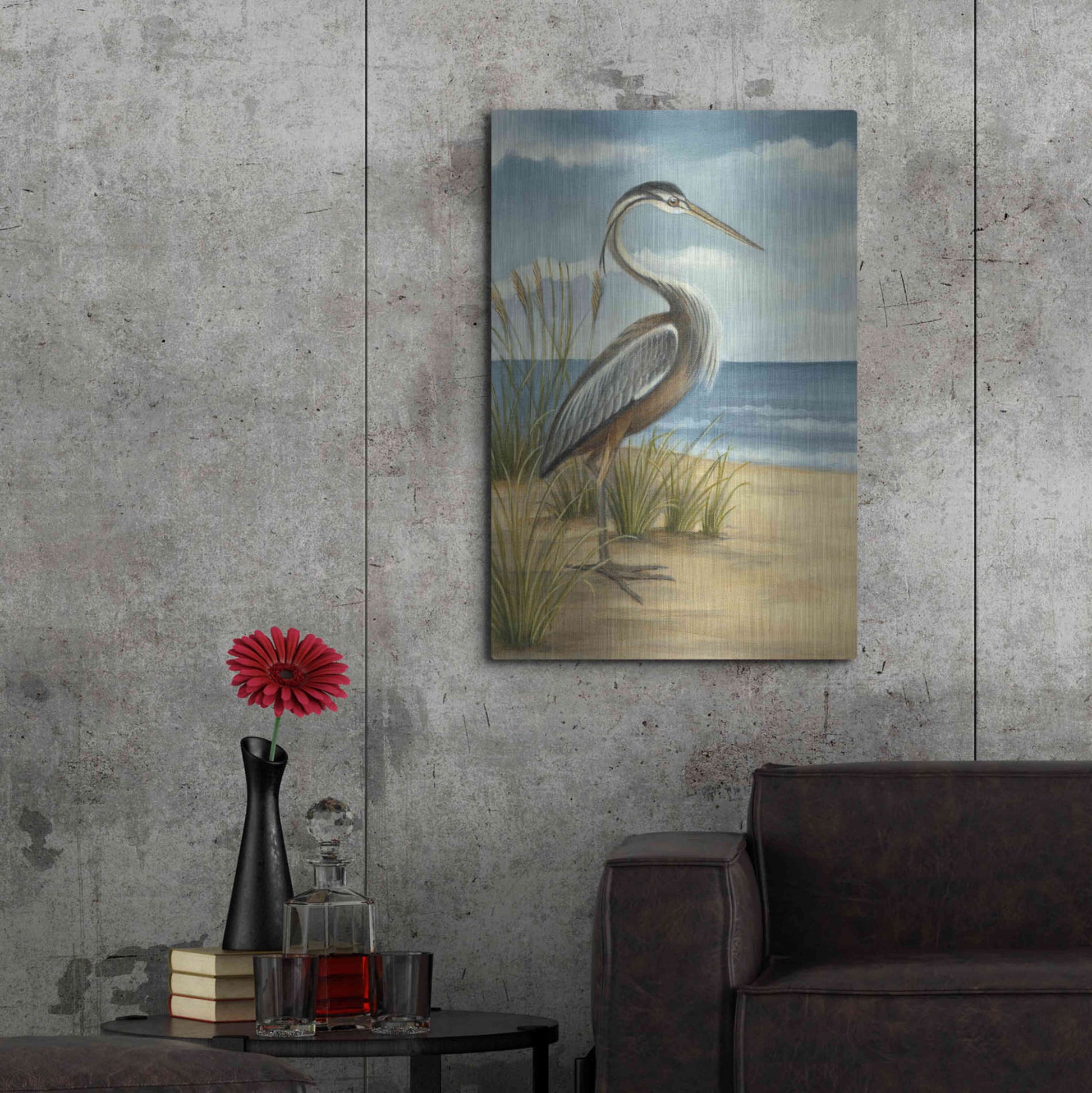 Luxe Metal Art 'Shore Bird I' by Ethan Harper Metal Wall Art,24x36