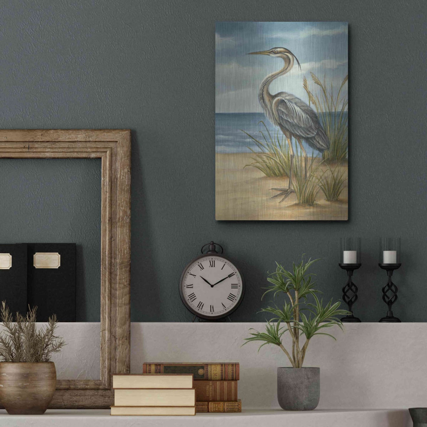 Luxe Metal Art 'Shore Bird II' by Ethan Harper Metal Wall Art,12x16