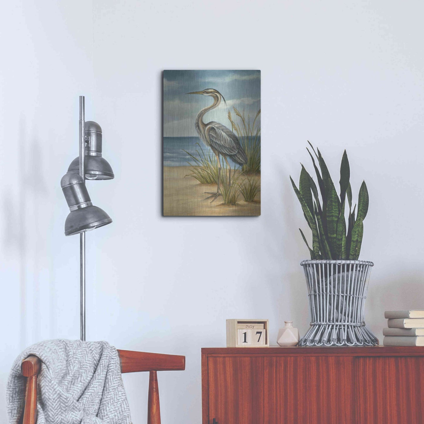 Luxe Metal Art 'Shore Bird II' by Ethan Harper Metal Wall Art,16x24
