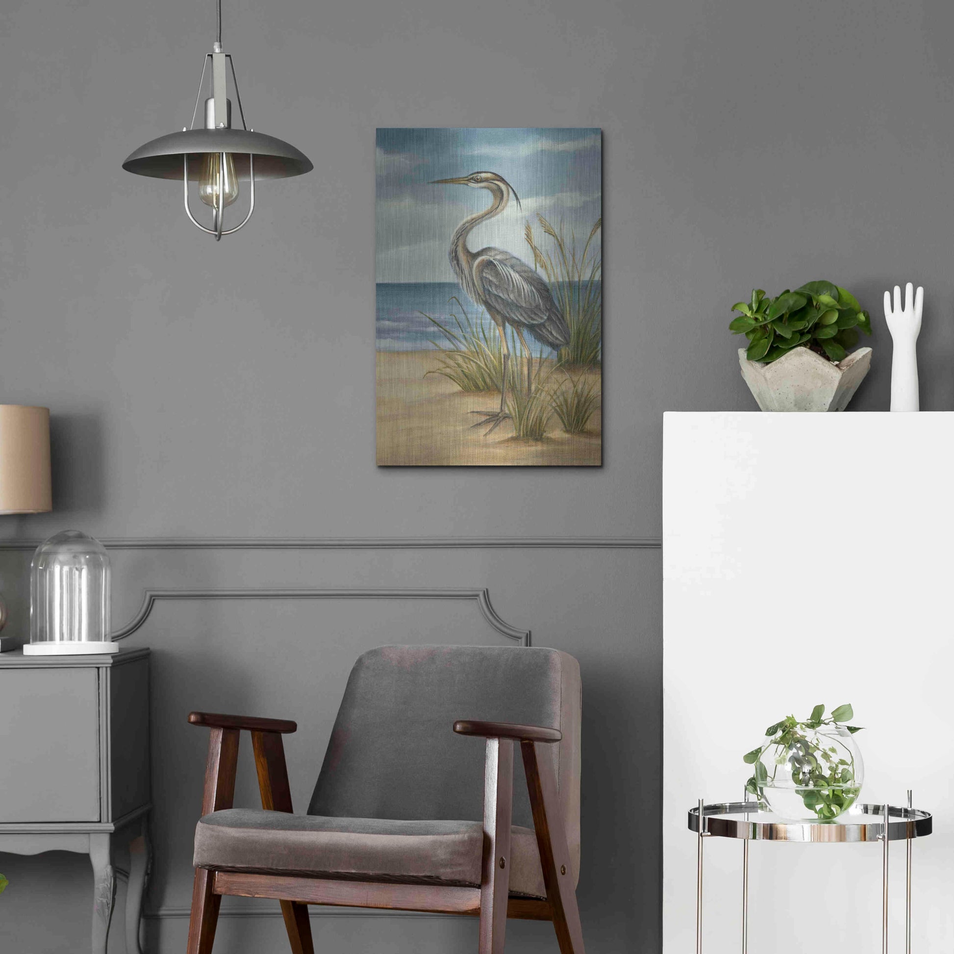 Luxe Metal Art 'Shore Bird II' by Ethan Harper Metal Wall Art,16x24