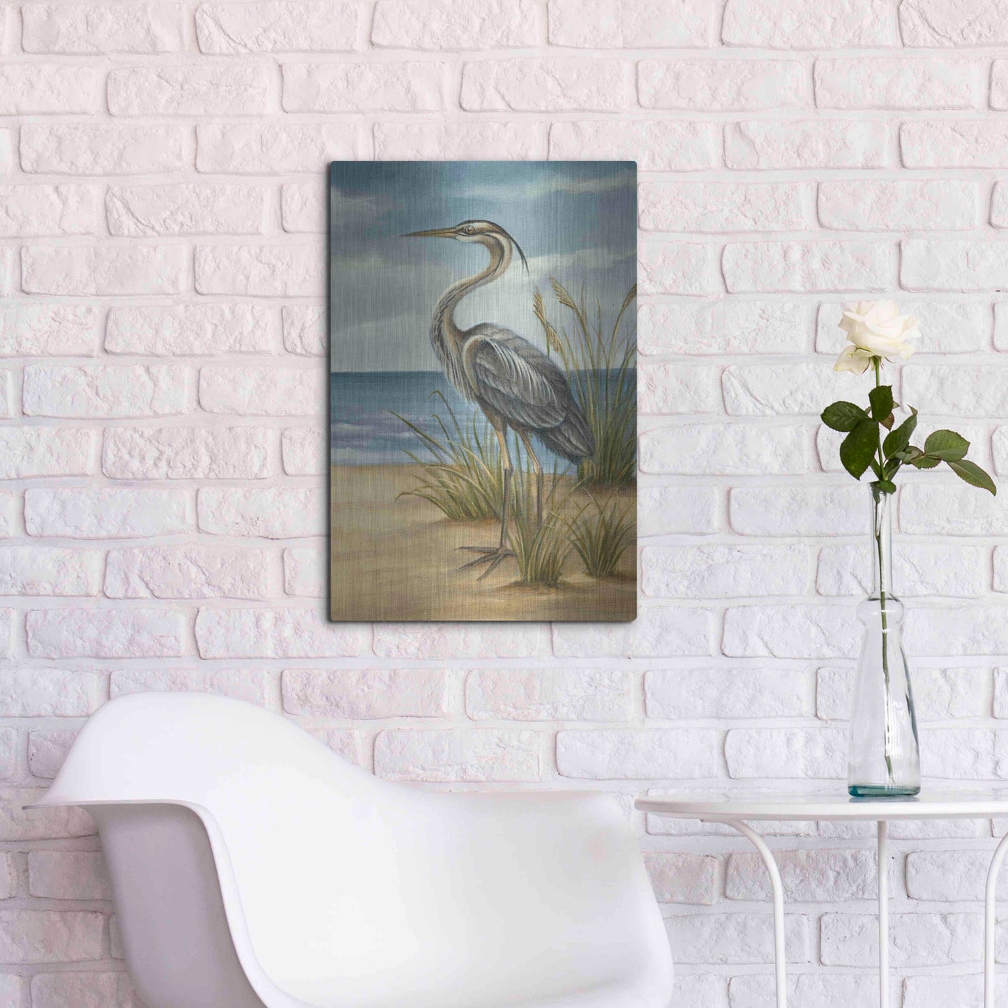 Luxe Metal Art 'Shore Bird II' by Ethan Harper Metal Wall Art,16x24