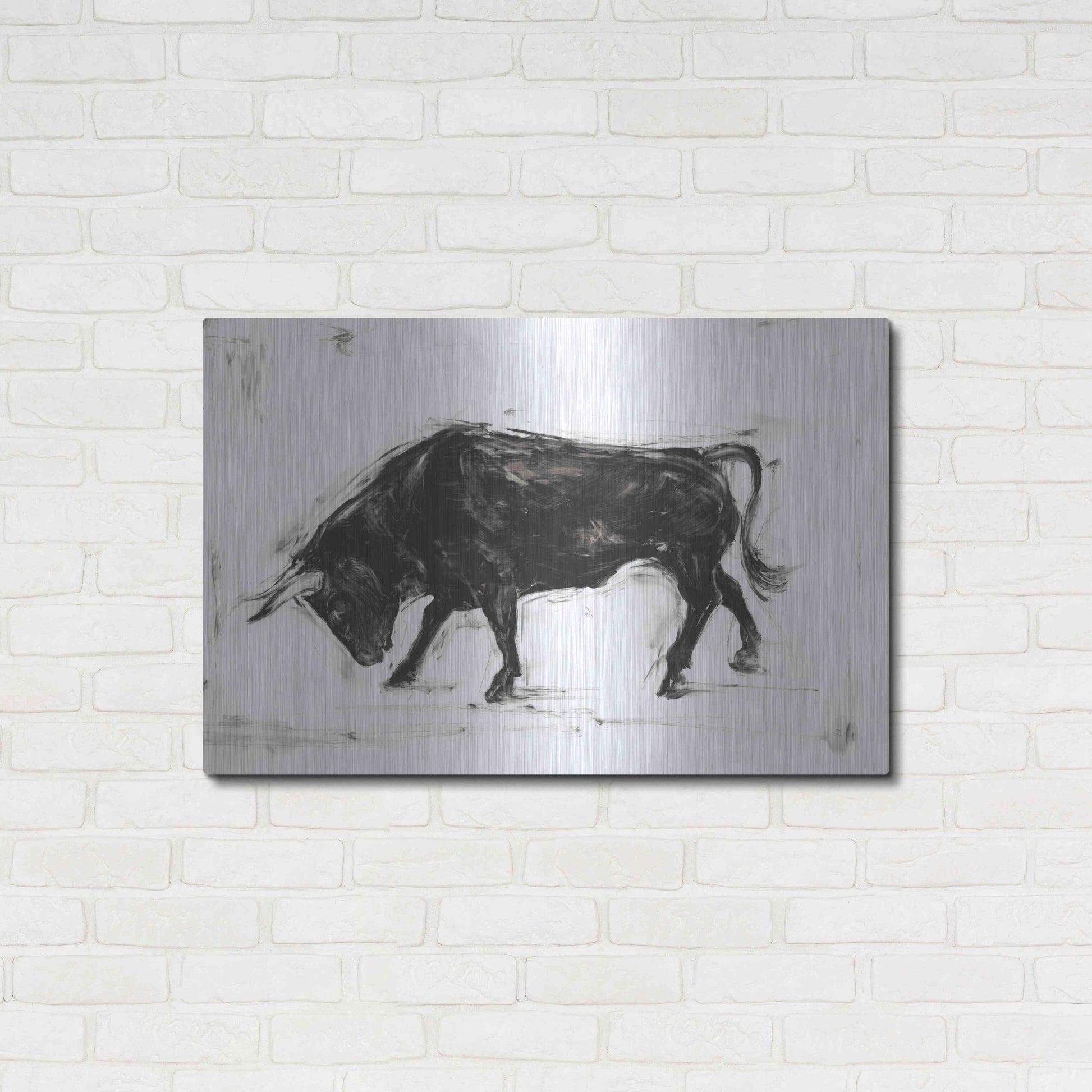 Luxe Metal Art 'Toro I' by Ethan Harper Metal Wall Art,36x24