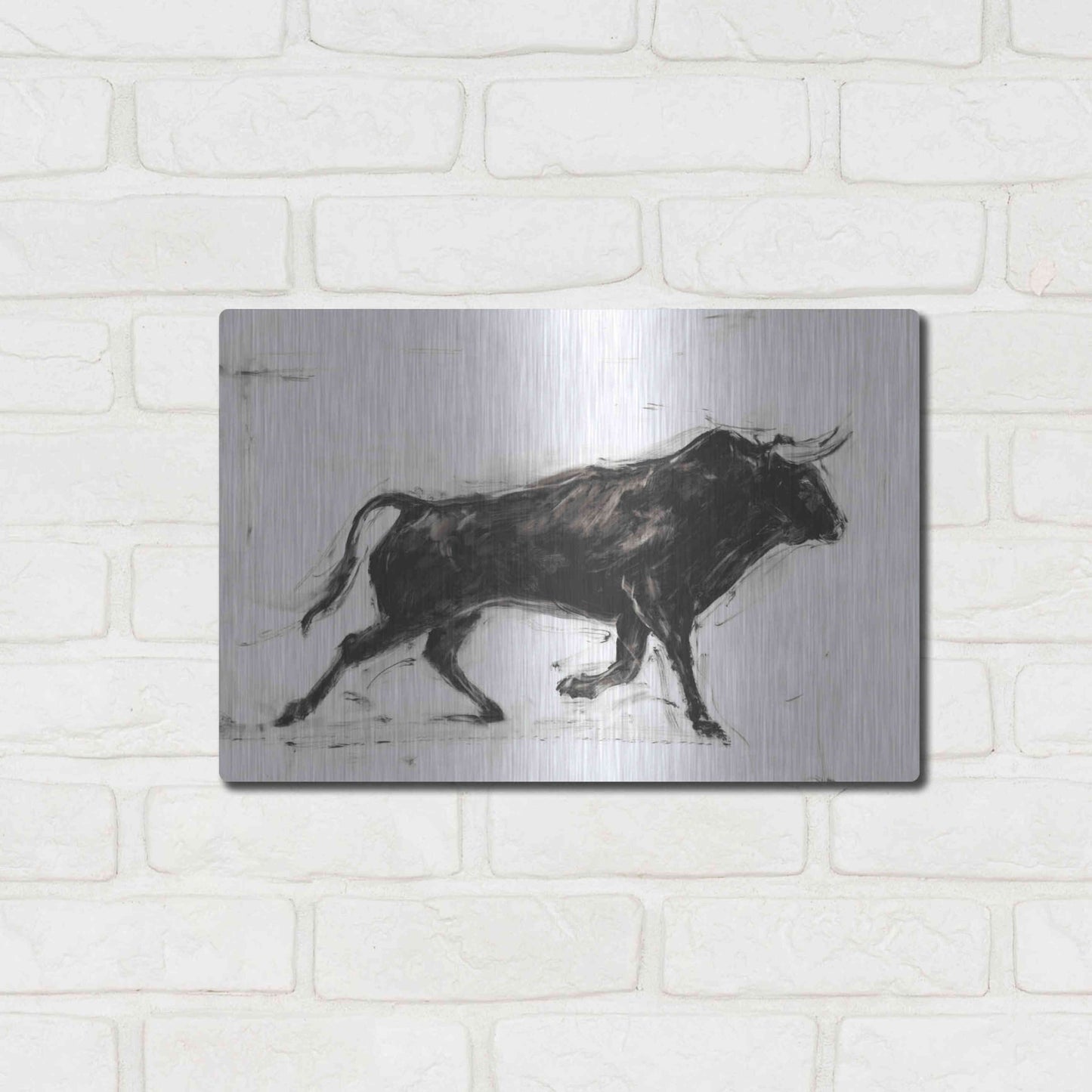 Luxe Metal Art 'Toro II' by Ethan Harper Metal Wall Art,16x12