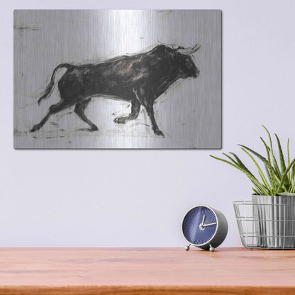 Luxe Metal Art 'Toro II' by Ethan Harper Metal Wall Art,16x12