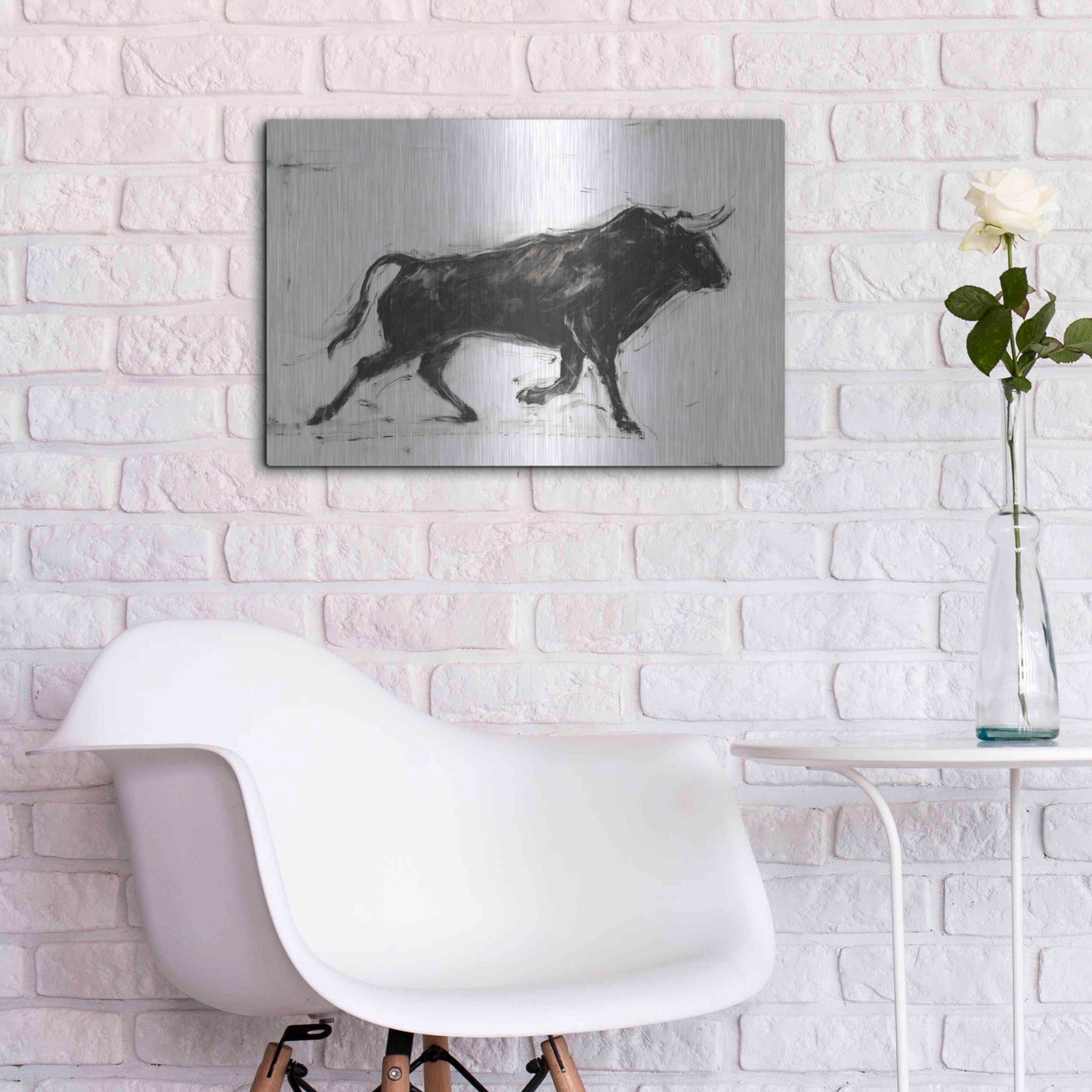 Luxe Metal Art 'Toro II' by Ethan Harper Metal Wall Art,24x16