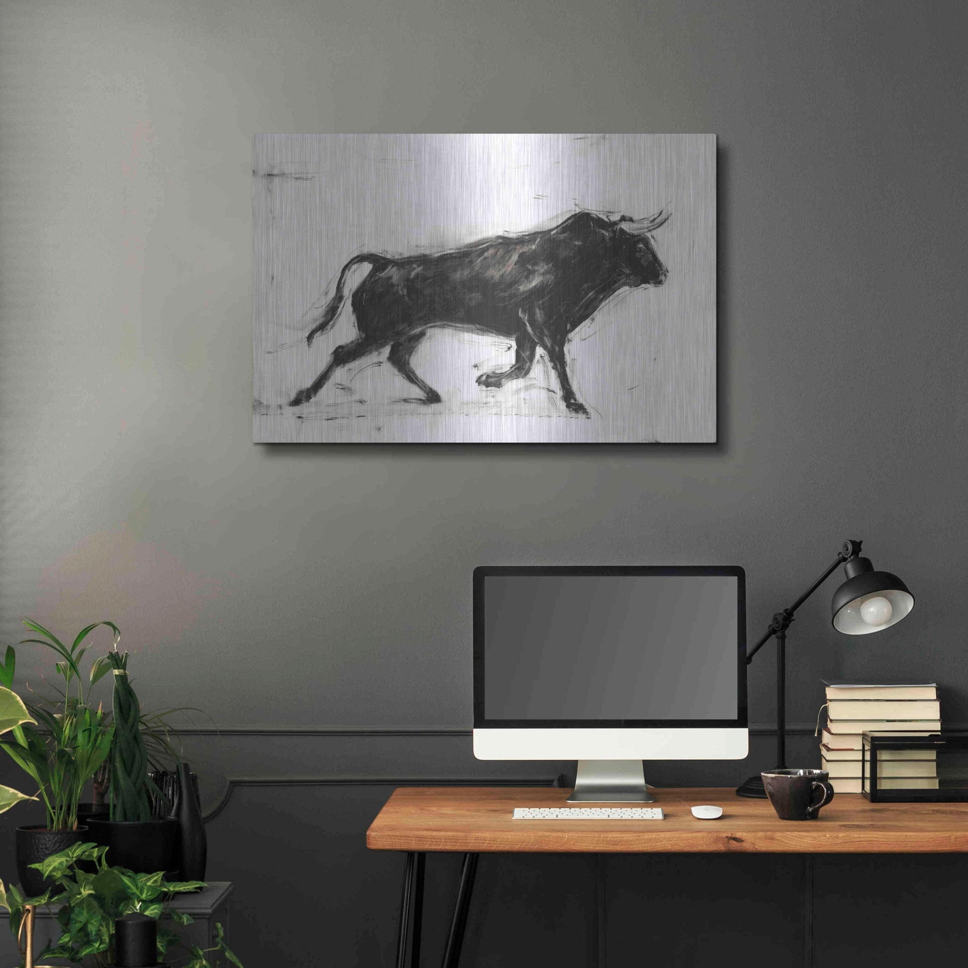 Luxe Metal Art 'Toro II' by Ethan Harper Metal Wall Art,36x24