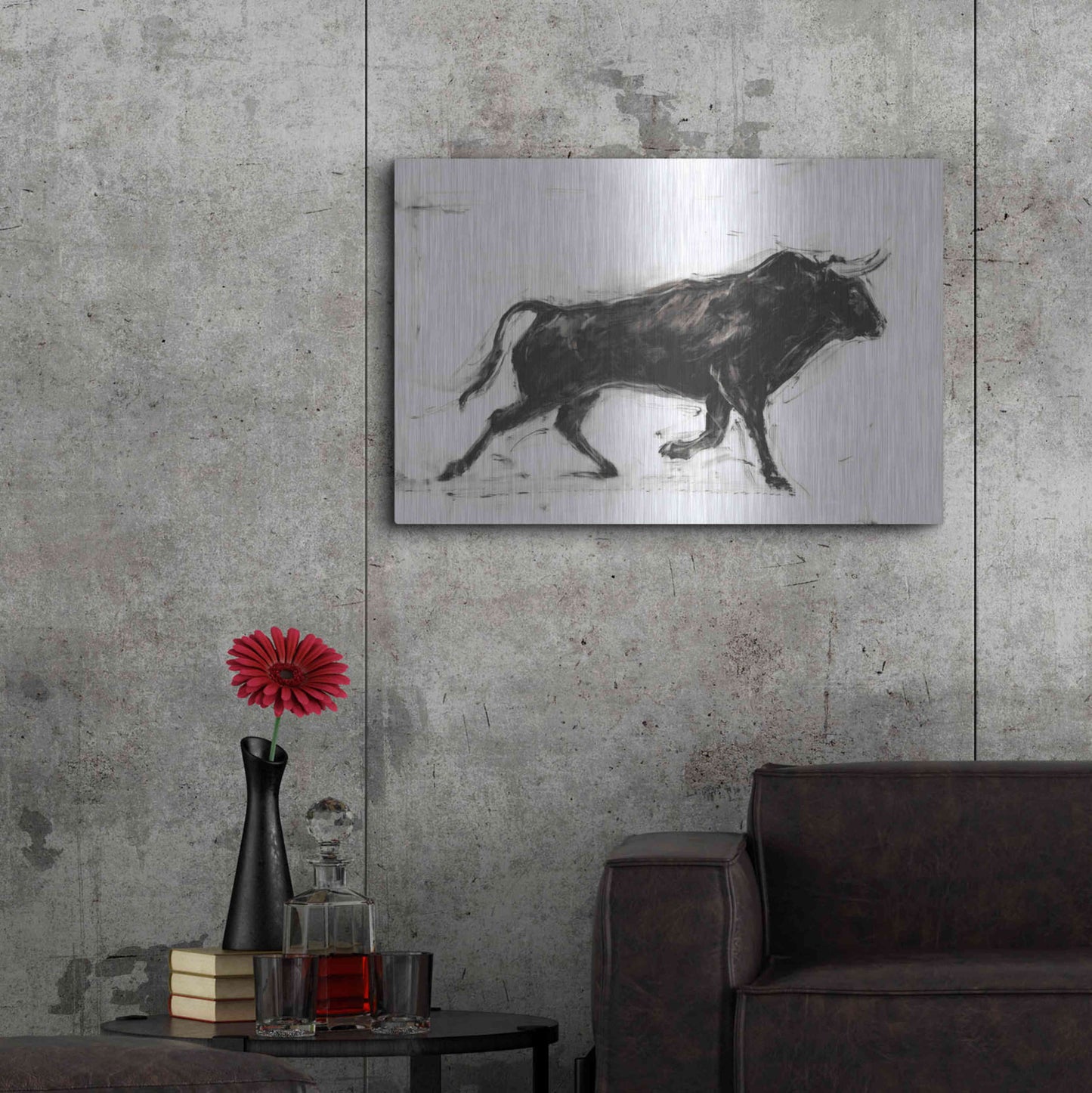 Luxe Metal Art 'Toro II' by Ethan Harper Metal Wall Art,36x24