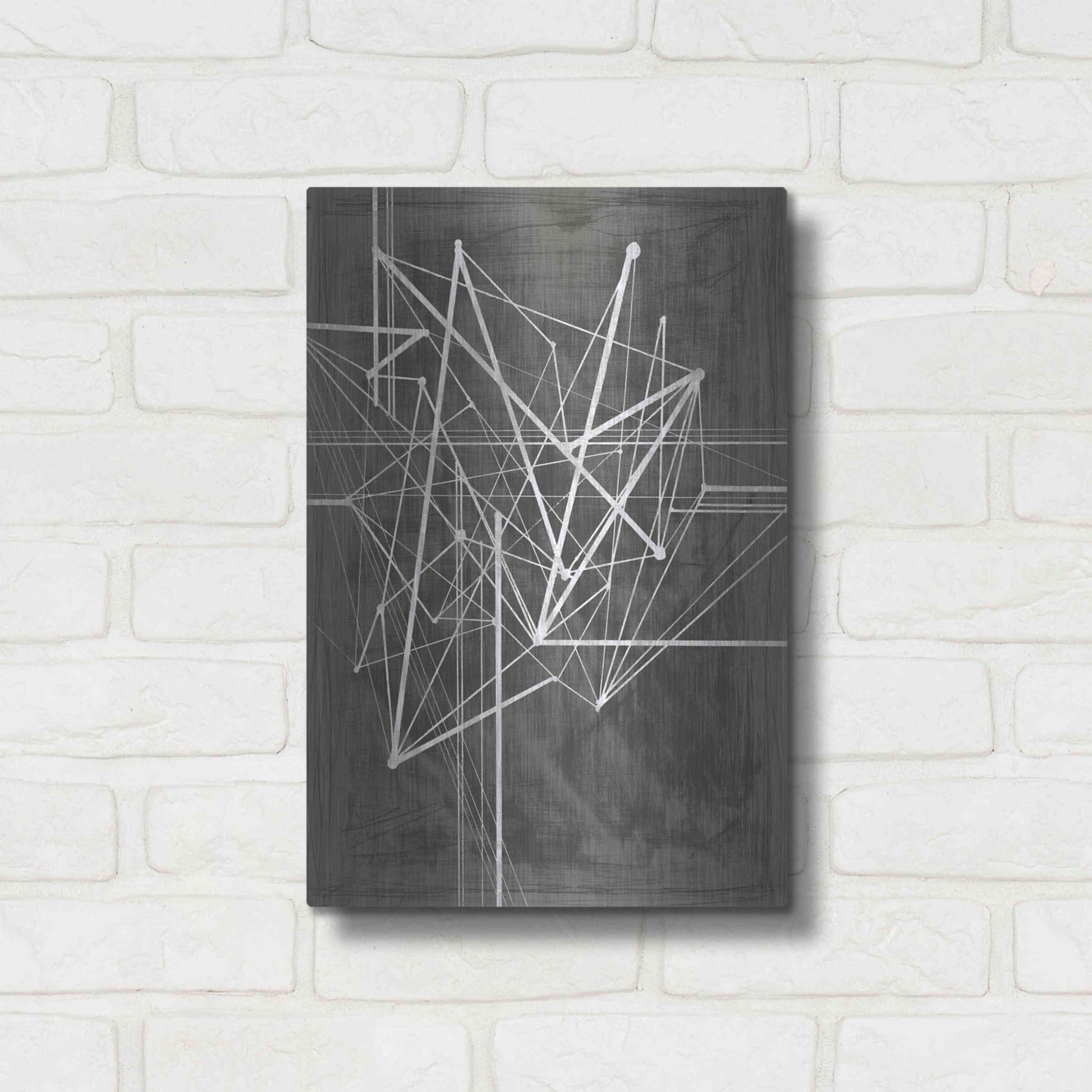 Luxe Metal Art 'Vertices I' by Ethan Harper Metal Wall Art,12x16