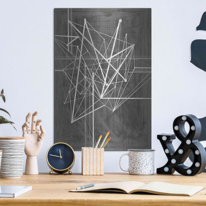 Luxe Metal Art 'Vertices I' by Ethan Harper Metal Wall Art,12x16