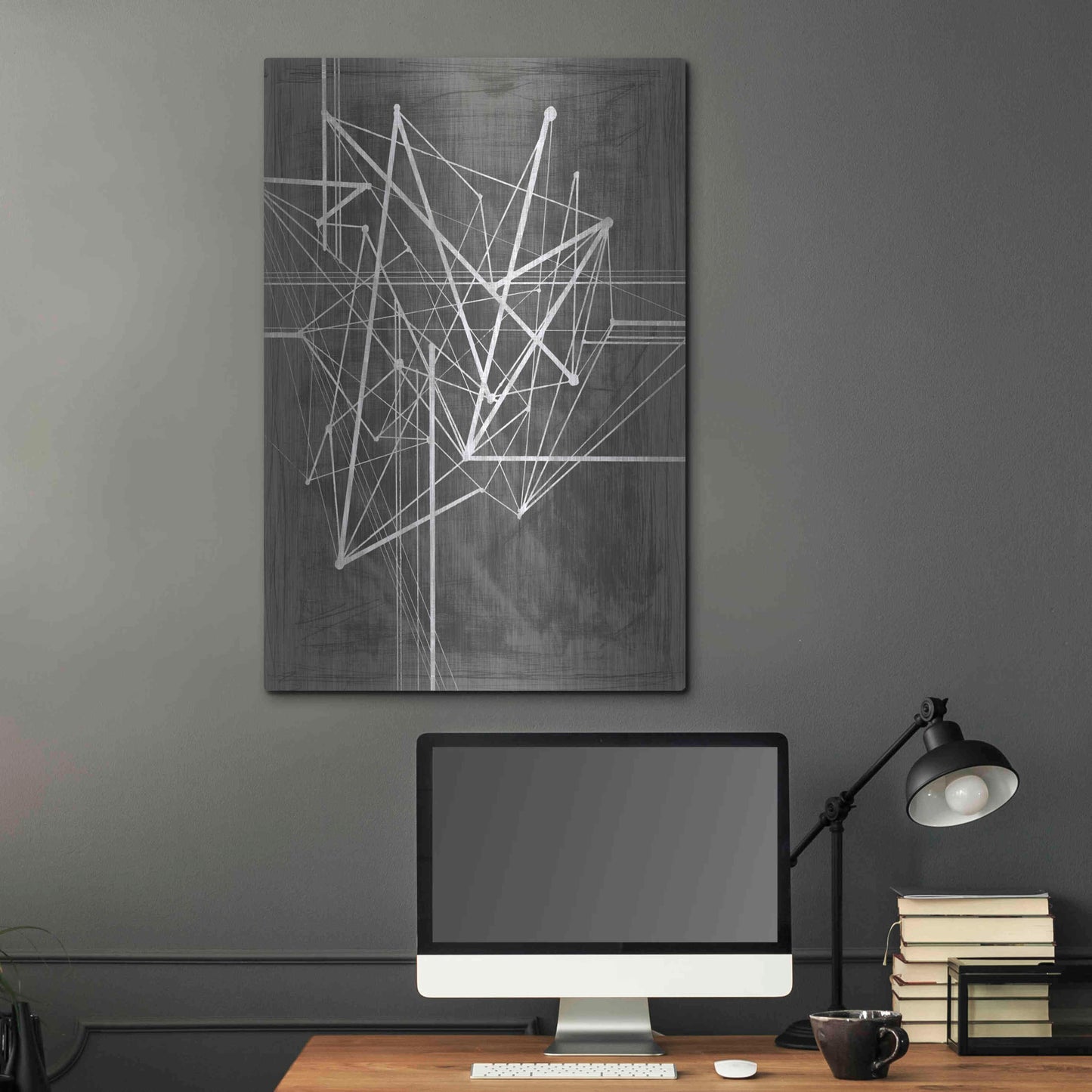 Luxe Metal Art 'Vertices I' by Ethan Harper Metal Wall Art,24x36