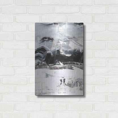 Luxe Metal Art 'Winter Lightning I' by Ethan Harper Metal Wall Art,16x24