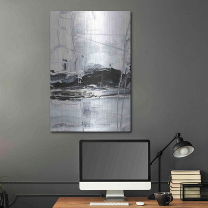 Luxe Metal Art 'Winter Lightning II' by Ethan Harper Metal Wall Art,24x36