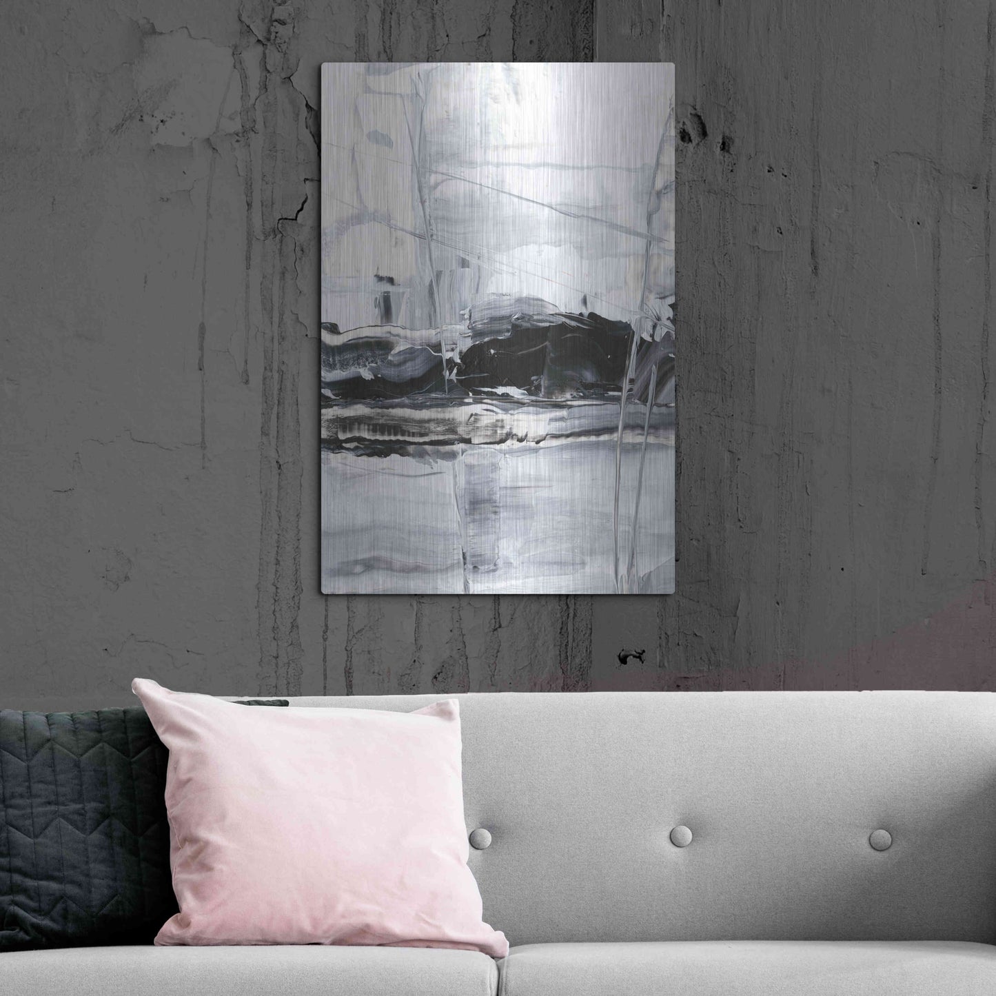 Luxe Metal Art 'Winter Lightning II' by Ethan Harper Metal Wall Art,24x36