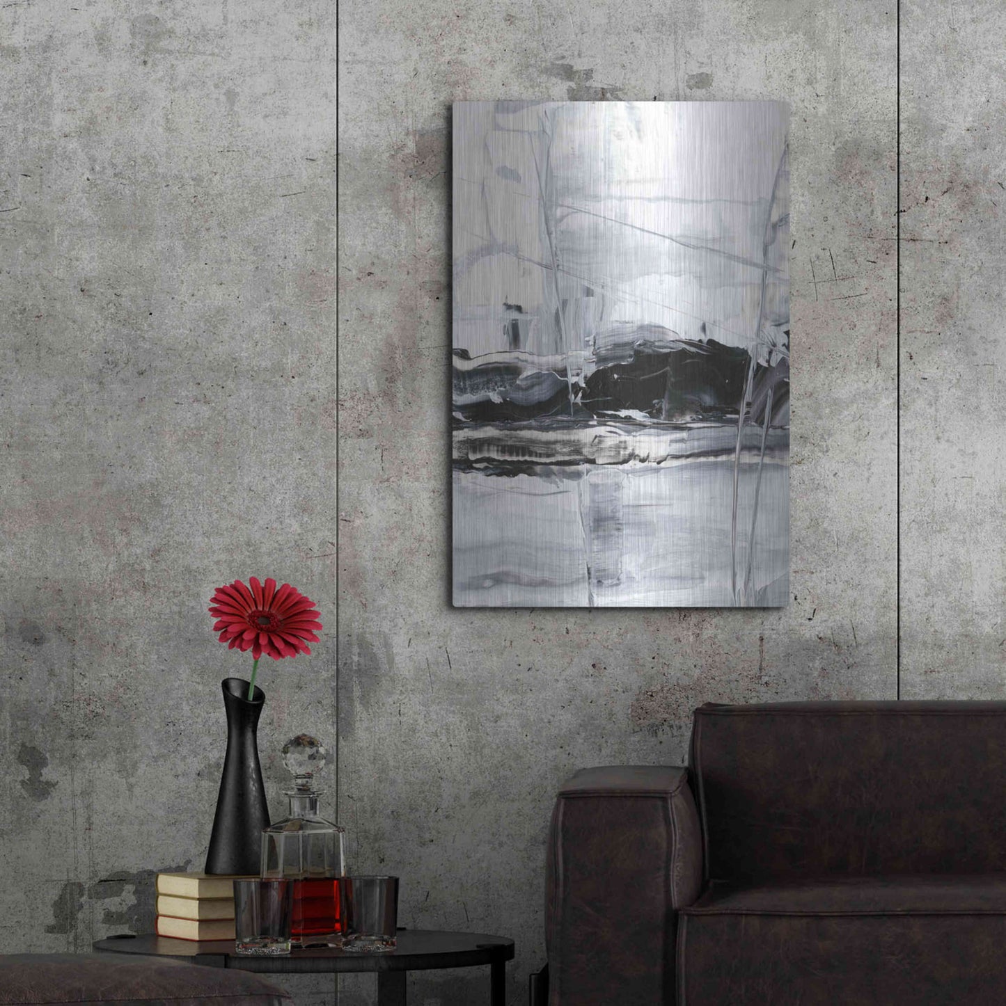 Luxe Metal Art 'Winter Lightning II' by Ethan Harper Metal Wall Art,24x36