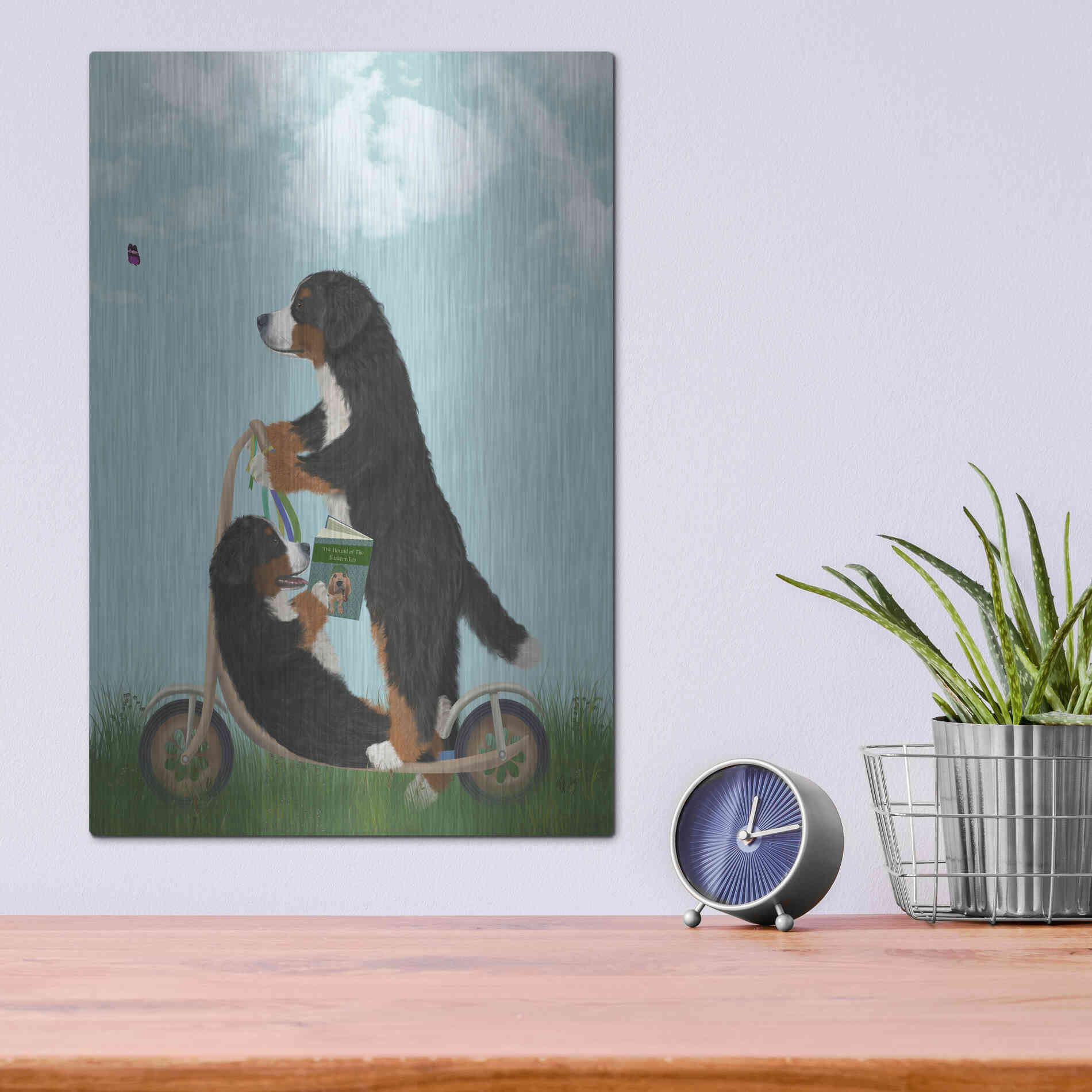 Luxe Metal Art 'Bernese Scooter' by Fab Funky Metal Wall Art,12x16