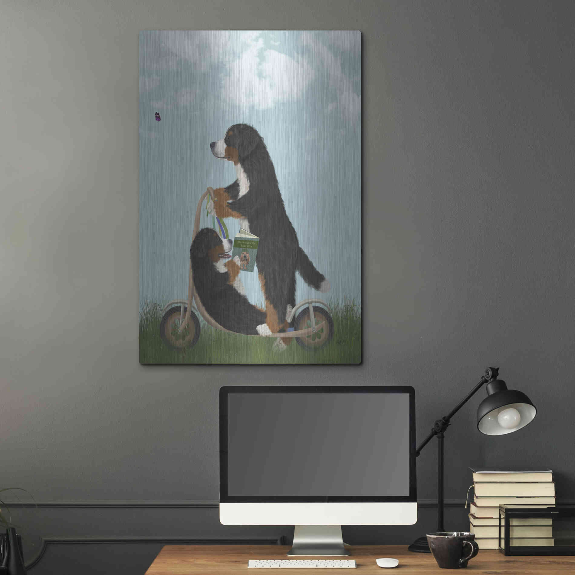 Luxe Metal Art 'Bernese Scooter' by Fab Funky Metal Wall Art,24x36