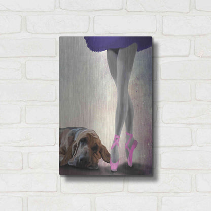 Luxe Metal Art 'Bloodhound And Ballet Dancer' by Fab Funky Metal Wall Art,12x16