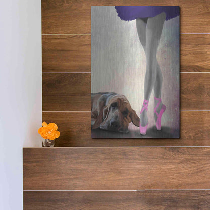 Luxe Metal Art 'Bloodhound And Ballet Dancer' by Fab Funky Metal Wall Art,12x16