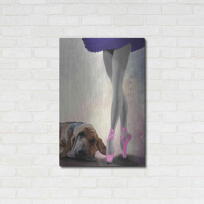 Luxe Metal Art 'Bloodhound And Ballet Dancer' by Fab Funky Metal Wall Art,24x36