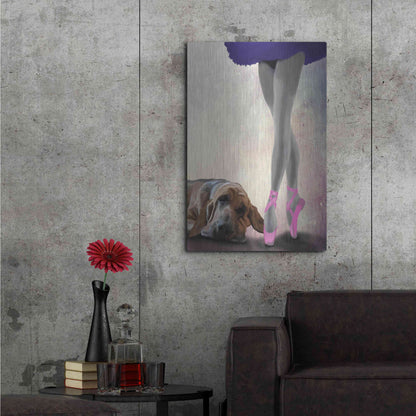 Luxe Metal Art 'Bloodhound And Ballet Dancer' by Fab Funky Metal Wall Art,24x36