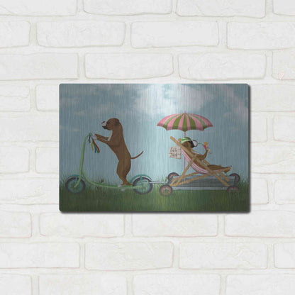 Luxe Metal Art 'Boxer Scooter' by Fab Funky Metal Wall Art,16x12