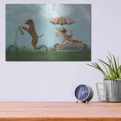 Luxe Metal Art 'Boxer Scooter' by Fab Funky Metal Wall Art,16x12