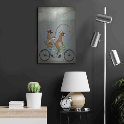 Luxe Metal Art 'Boxer Tandem' by Fab Funky Metal Wall Art,16x24