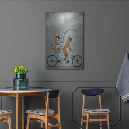 Luxe Metal Art 'Boxer Tandem' by Fab Funky Metal Wall Art,24x36