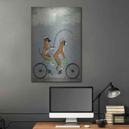 Luxe Metal Art 'Boxer Tandem' by Fab Funky Metal Wall Art,24x36