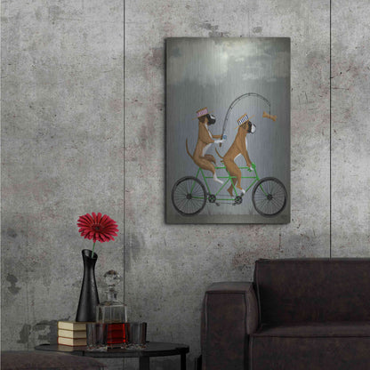 Luxe Metal Art 'Boxer Tandem' by Fab Funky Metal Wall Art,24x36