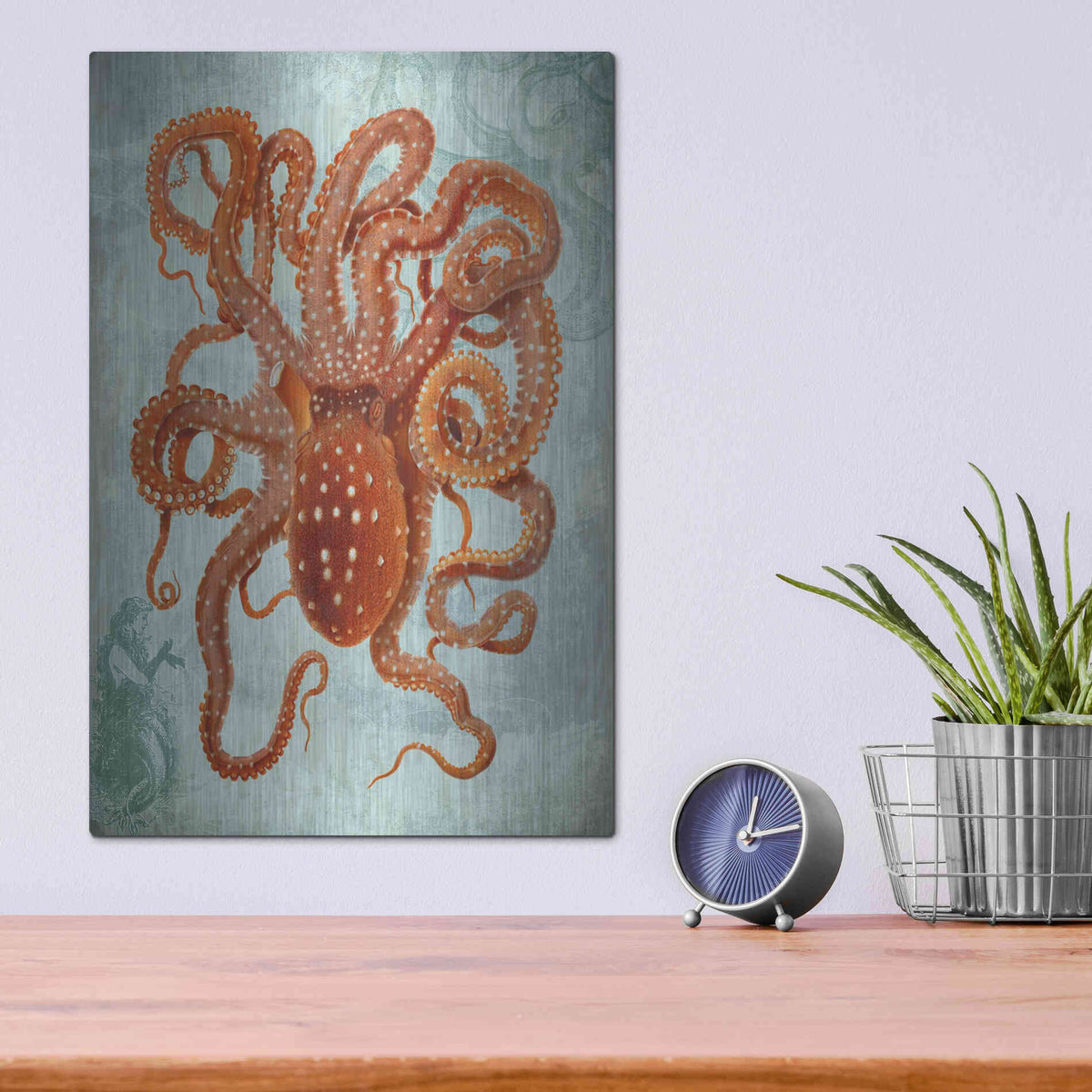 Luxe Metal Art 'Coastal Life Collection 2 b' by Fab Funky Metal Wall Art,12x16