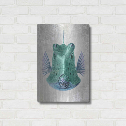 Luxe Metal Art 'Cowfish' by Fab Funky Metal Wall Art,16x24