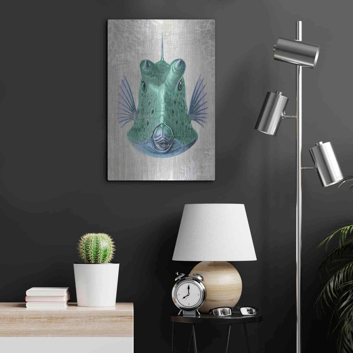 Luxe Metal Art 'Cowfish' by Fab Funky Metal Wall Art,16x24