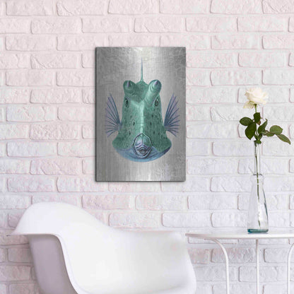 Luxe Metal Art 'Cowfish' by Fab Funky Metal Wall Art,16x24