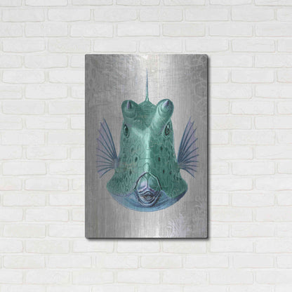 Luxe Metal Art 'Cowfish' by Fab Funky Metal Wall Art,24x36