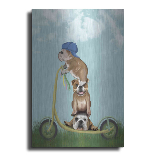 Luxe Metal Art 'English Bulldog Scooter' by Fab Funky Metal Wall Art