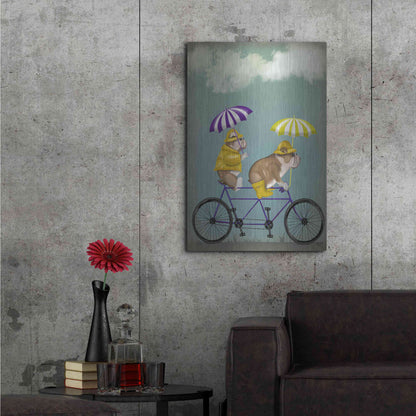 Luxe Metal Art 'English Bulldog Tandem' by Fab Funky Metal Wall Art,24x36
